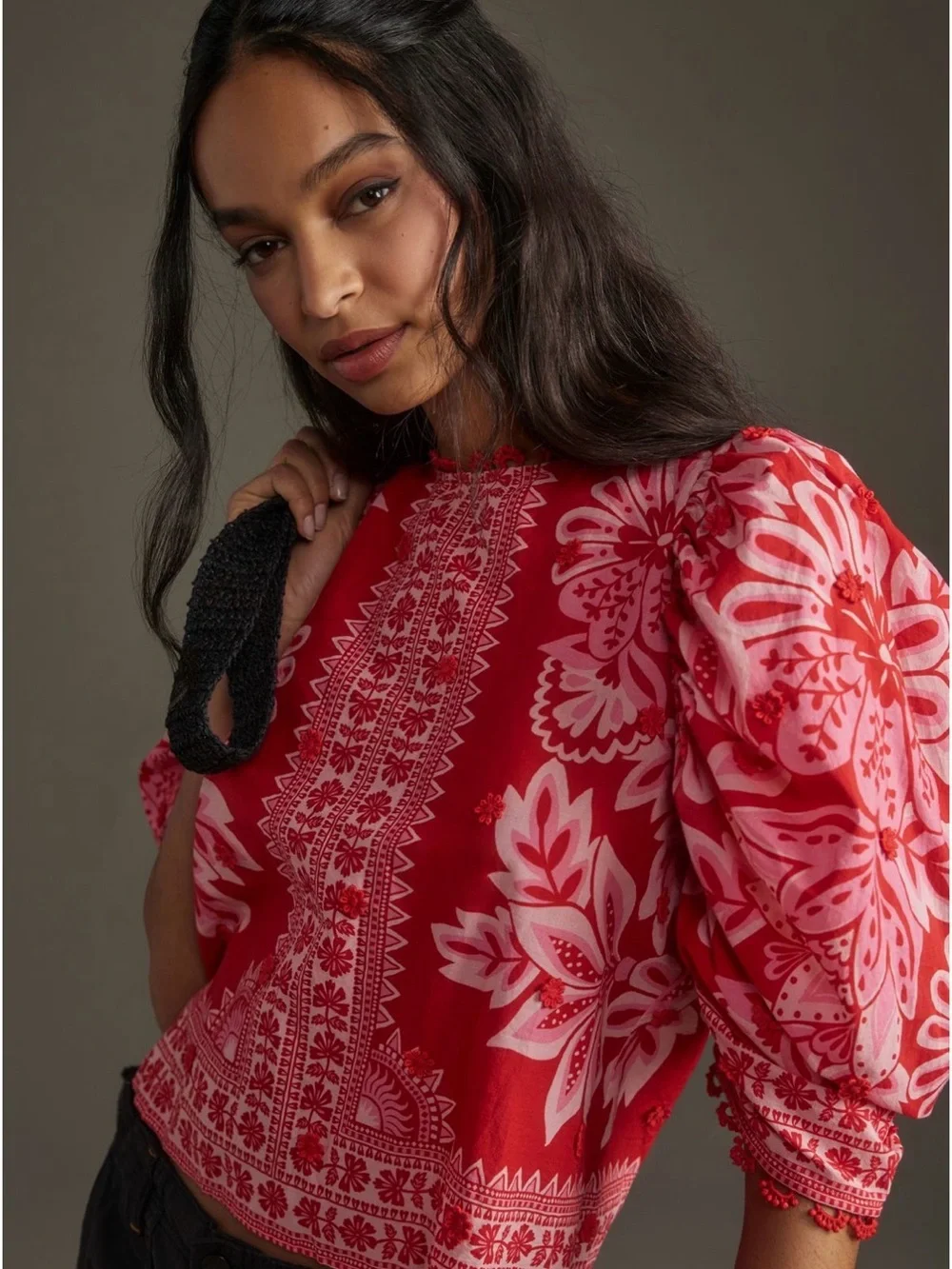 Farm Rio Flora Tapestry Blouse. Size L